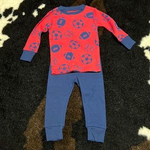 Carter’s 9 month sports red and blue pajamas